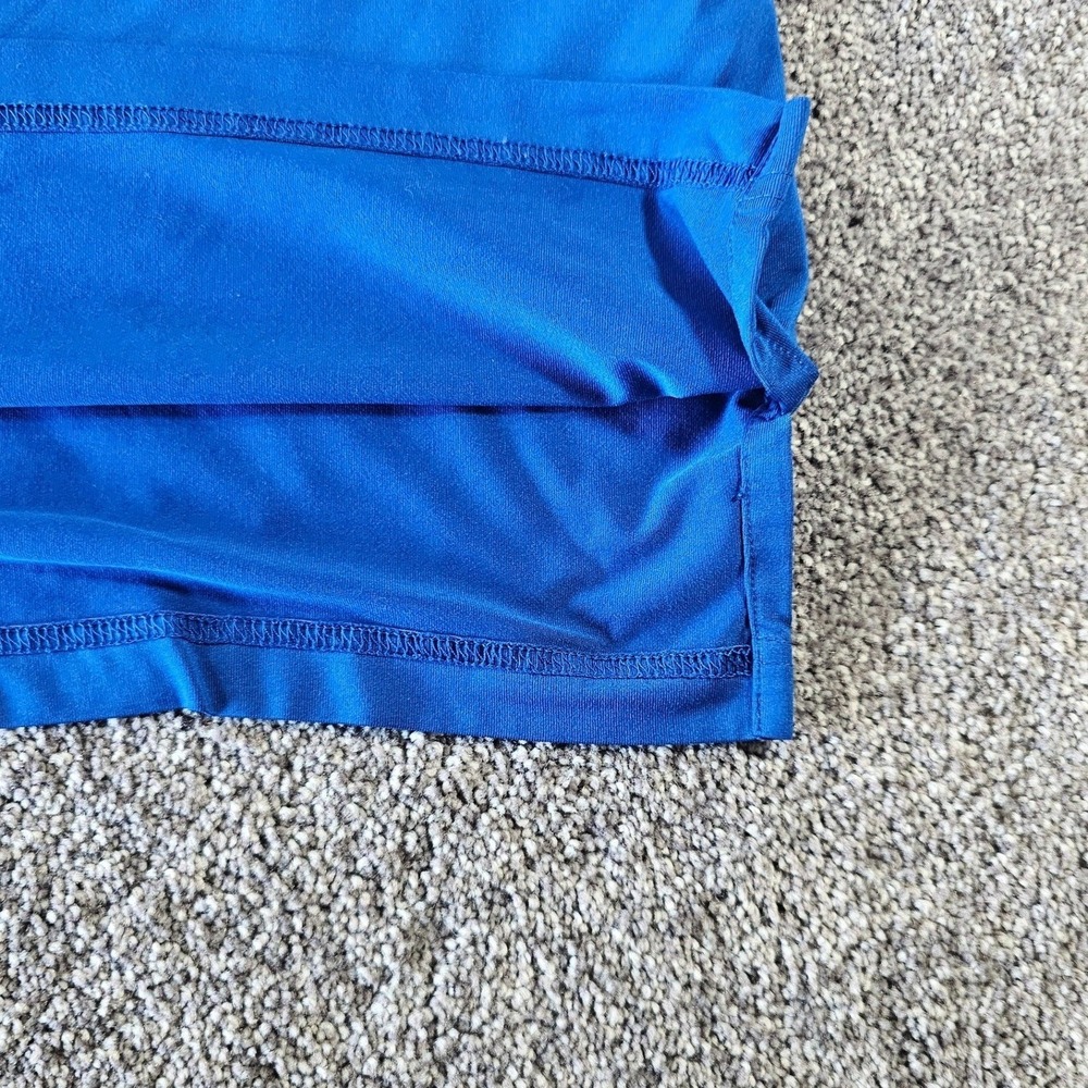 Reebok Golf Polo Shirt Mens 2XLT Royal Blue Striped Performance Stretch - Picture 7 of 8